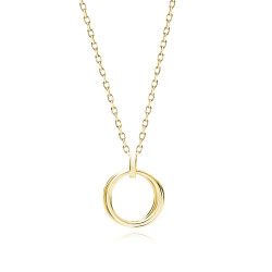 Lantisor argint placat cu aur galben cu cercuri DiAmanti Z1937NG-DIA (Argint 925‰ 1,8 g.)